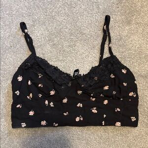 Floral Lace Trim Bralette top